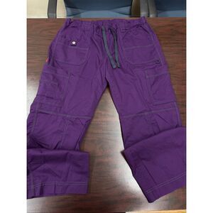 Dickies Gen Flex Youtility Women’s Petite Large Cargo Scrub Pants in Eggplant